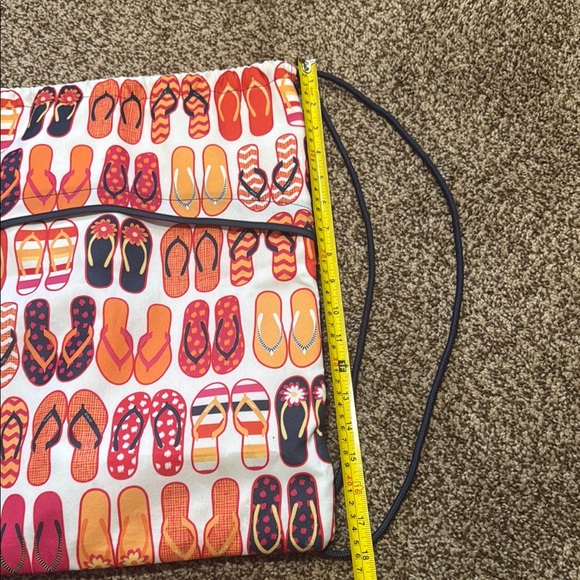 Thirty-One Flip Flop Print Drawstring Bag - Picture 3 of 6
